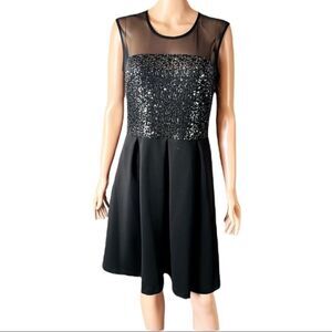 SD Collection Sequin Mesh Scuba Dress Size 10P